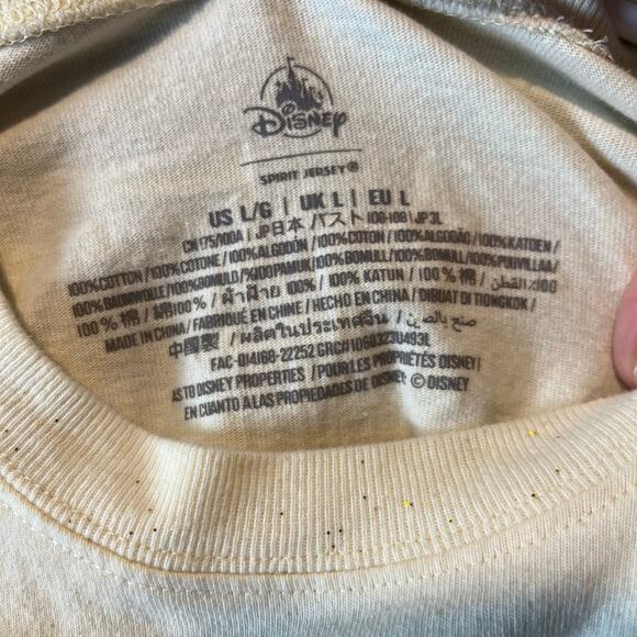 Disneyland Resort Spirit Jersey Sz Large Cream Gold Castle Pixie Glitter Disney - Picture 4 of 6